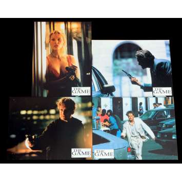 THE GAME French Lobby cards x4 9x12 - 1997 - David Fincher, Michael Douglas