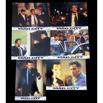 MAD CITY French Lobby cards x6 9x12 - 1997 - Costa Gavras, Dustin Hoffman