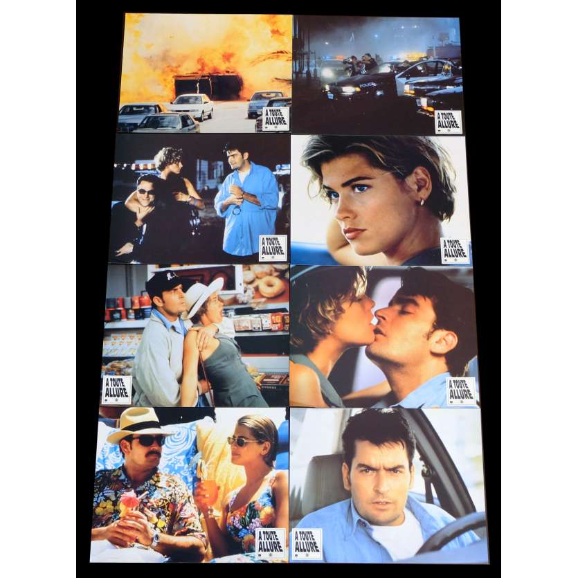 THE CHASE French Lobby cards x8 9x12 - 1994 - Adam Rifkin, Charlie Sheen