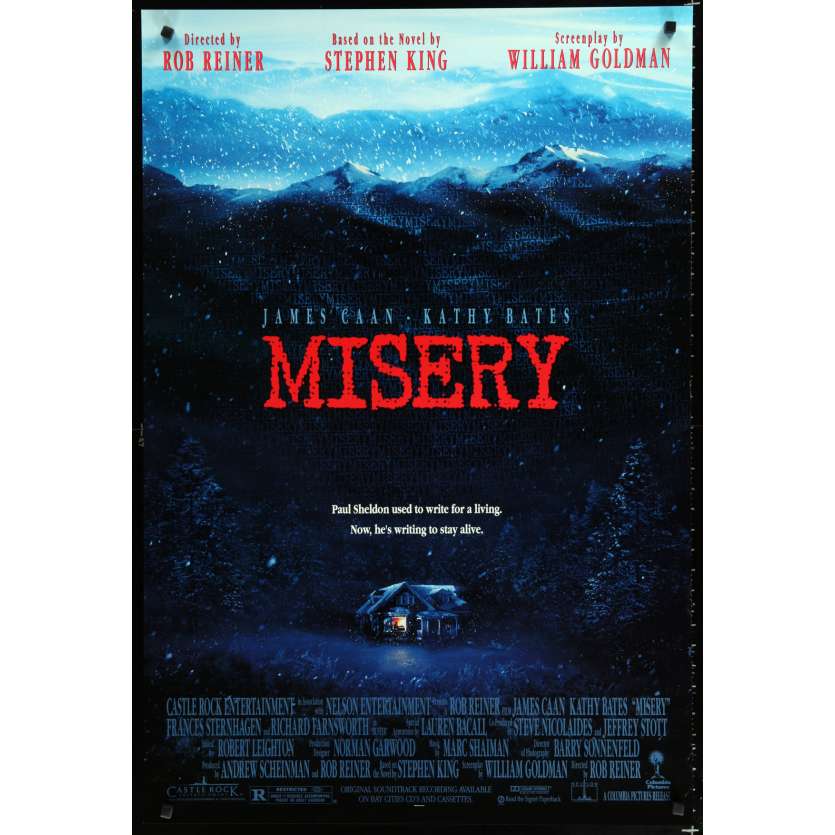 MISERY Affiche de film  69x104 - 1990 - James Caan, Rob Reiner
