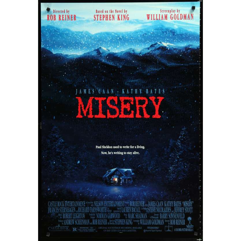 MISERY Affiche de film 69x104 - 1990 - James Caan, Rob Reiner