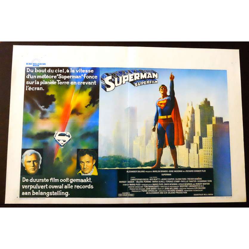 SUPERMAN Belgian Movie poster 14x22 - 1978 - Richard Donner, Christopher Reeve