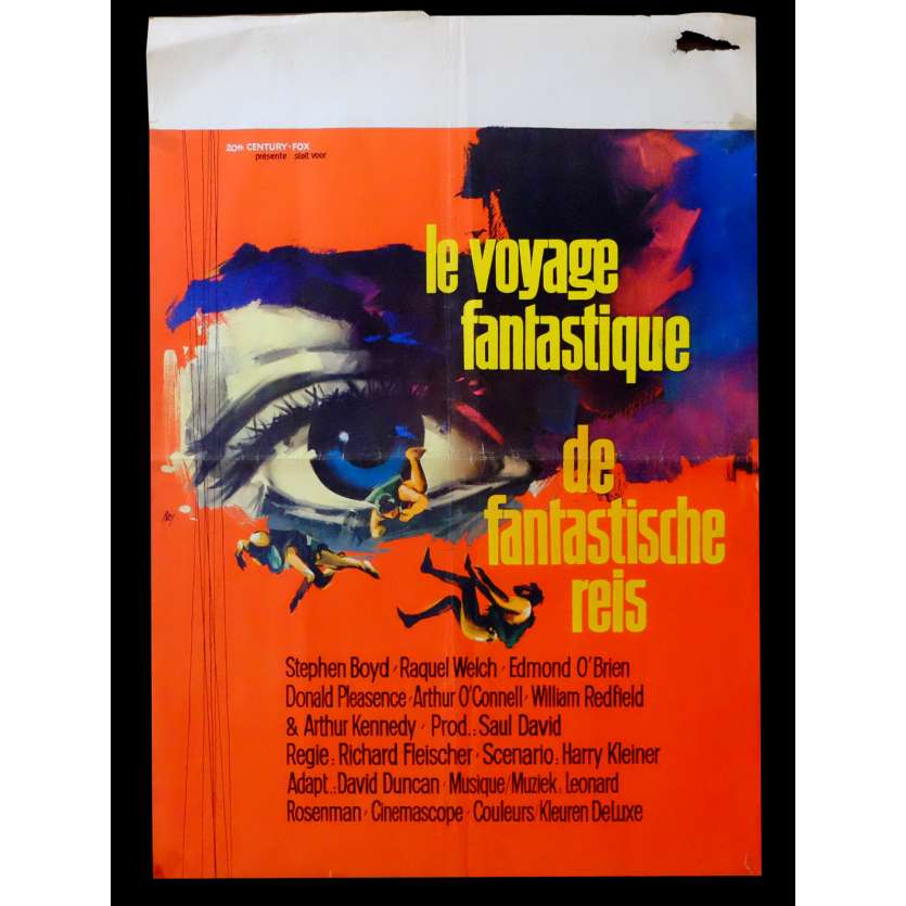 FANTASTIC VOYAGE Belgian Movie poster 17x25 - 1966 - Richard Fleischer, Raquel Welch