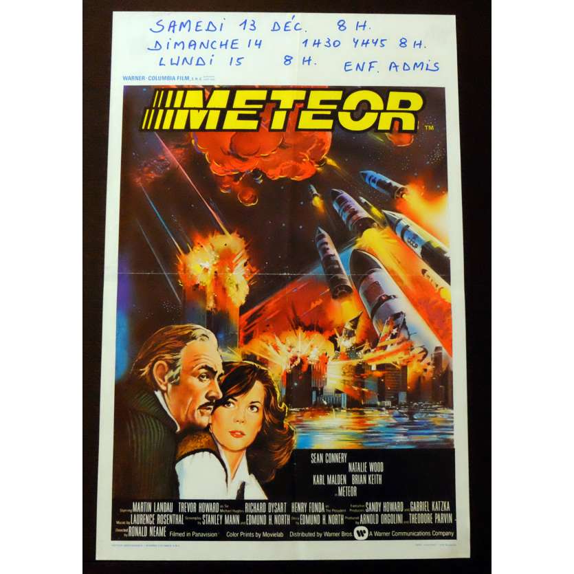 METEOR Affiche de film  35x55 - 1979 - Sean Connery, Ronald Neame