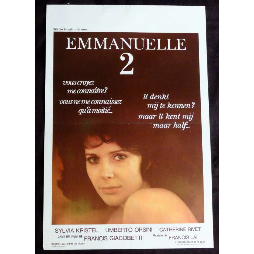 EMMANUELLE 2 Affiche de film 35x55 - 1975 - Sylvia Kristel, Francis Giacobetti