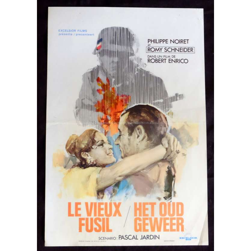 THE OLD GUN Belgian Movie Poster  14x21 - 1975 - Robert Enrico, Romy Schneider