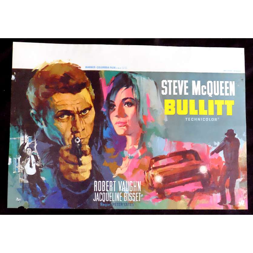 BULLITT Affiche de film 35X55 - 1968 - Steve McQueen, Peter Yates