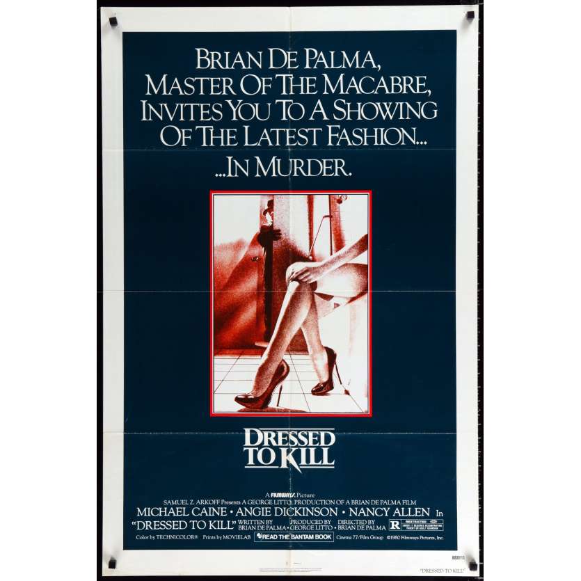 PULSIONS Affiche de film  69x104 - 1980 - John Travolta, Brian de Palma