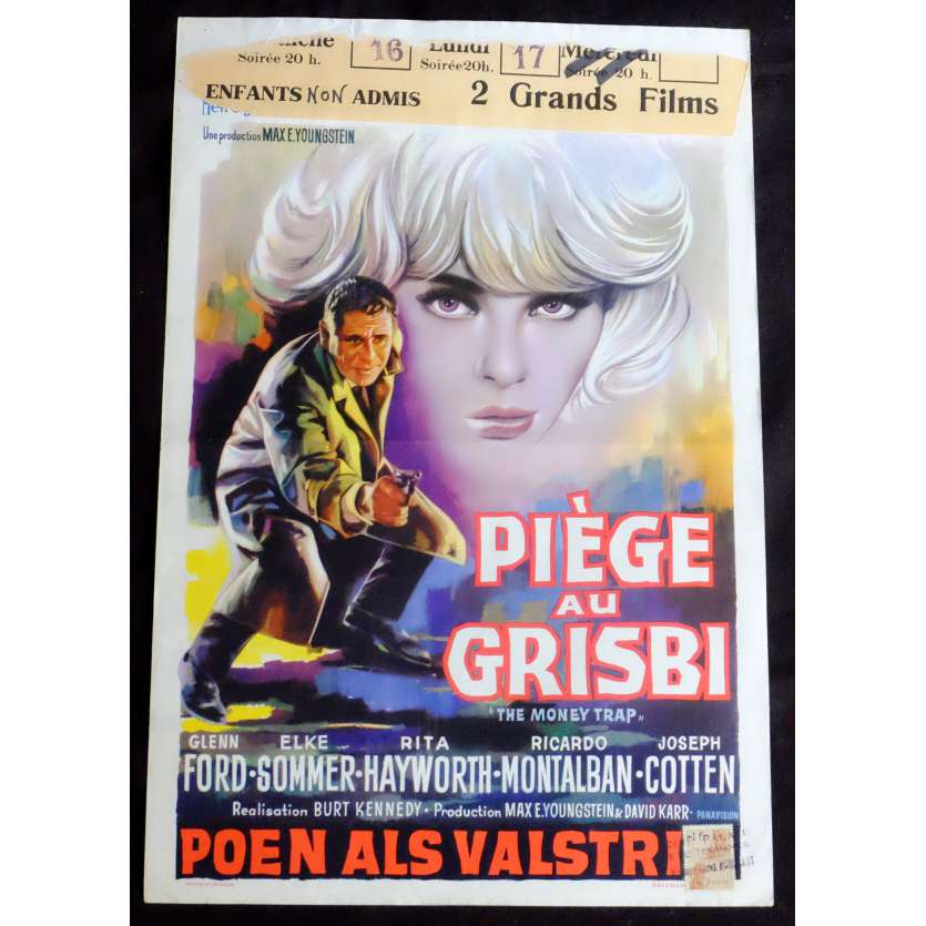 PIEGE AU GRISBI Affiche de film 35X55 - 1965 - Glenn Ford, Burt Kennedy