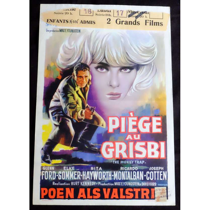 THE MONEY TRAP Belgian Movie Poster  14x22 - 1965 - Burt Kennedy, Glenn Ford