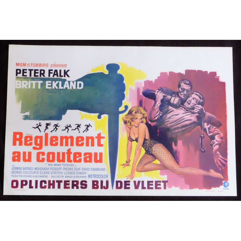 REGLEMENT AU COUTEAU Affiche de film  35X55 - 1967 - Peter Falk, Abner Biberman