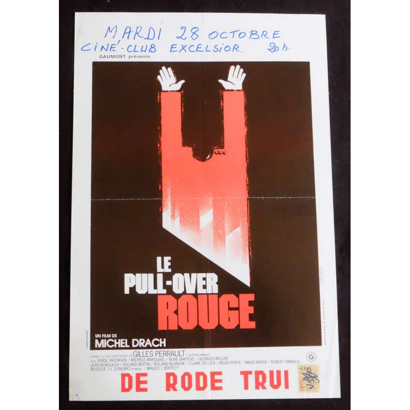 THE RED SWEATER Belgian Movie Poster 14x22 - 1979 - Michel Drach, Serge Avedikian