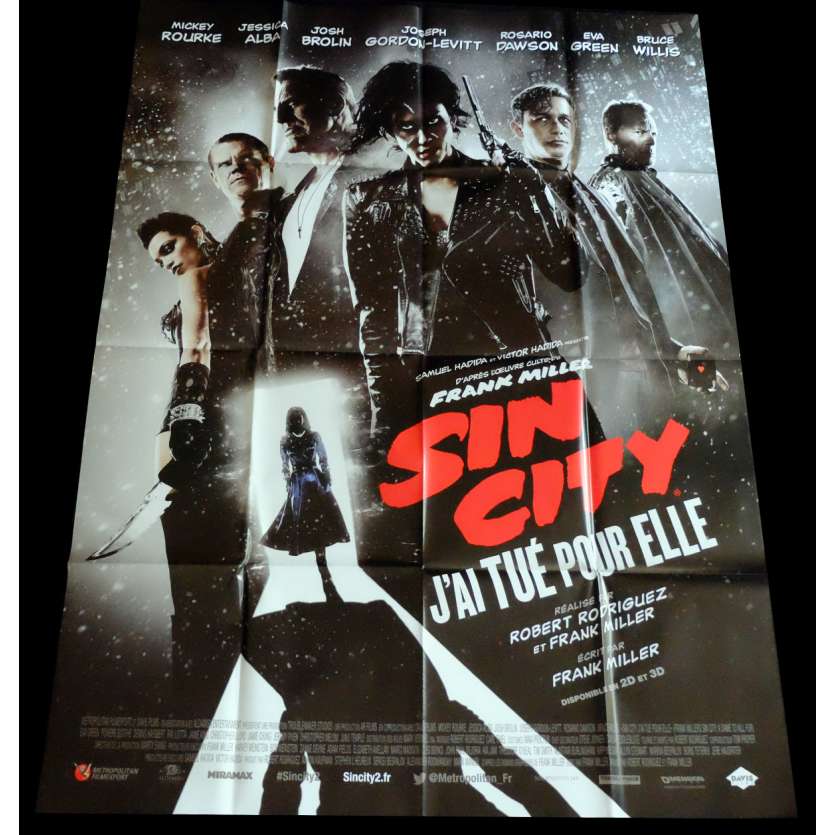 SIN CITY 2 French Movie Poster 47x63 - 2014 - Roberto Rodriguez, Mickey Rourke