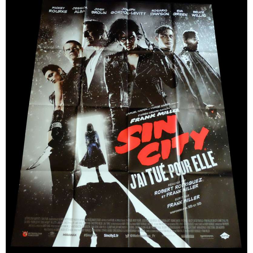 SIN CITY 2 French Movie Poster  47x63 - 2014 - Roberto Rodriguez, Mickey Rourke