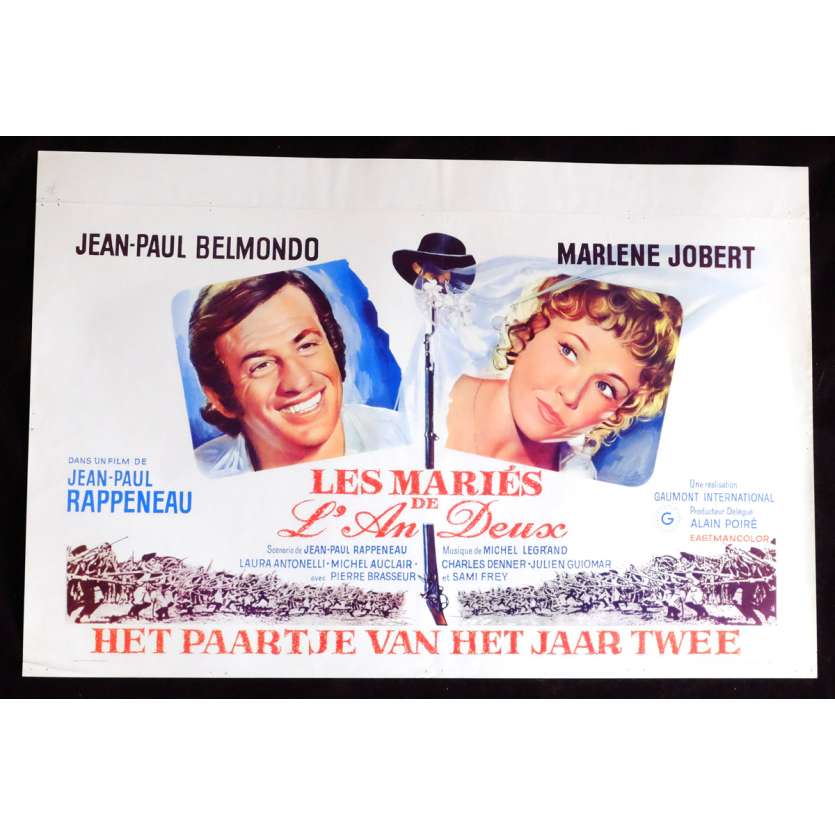 LES MARIES DE L'AN DEUX Affiche de film  35x55 - 1971 - Jean-Paul Belmondo, Jean-Paul Rappeneau