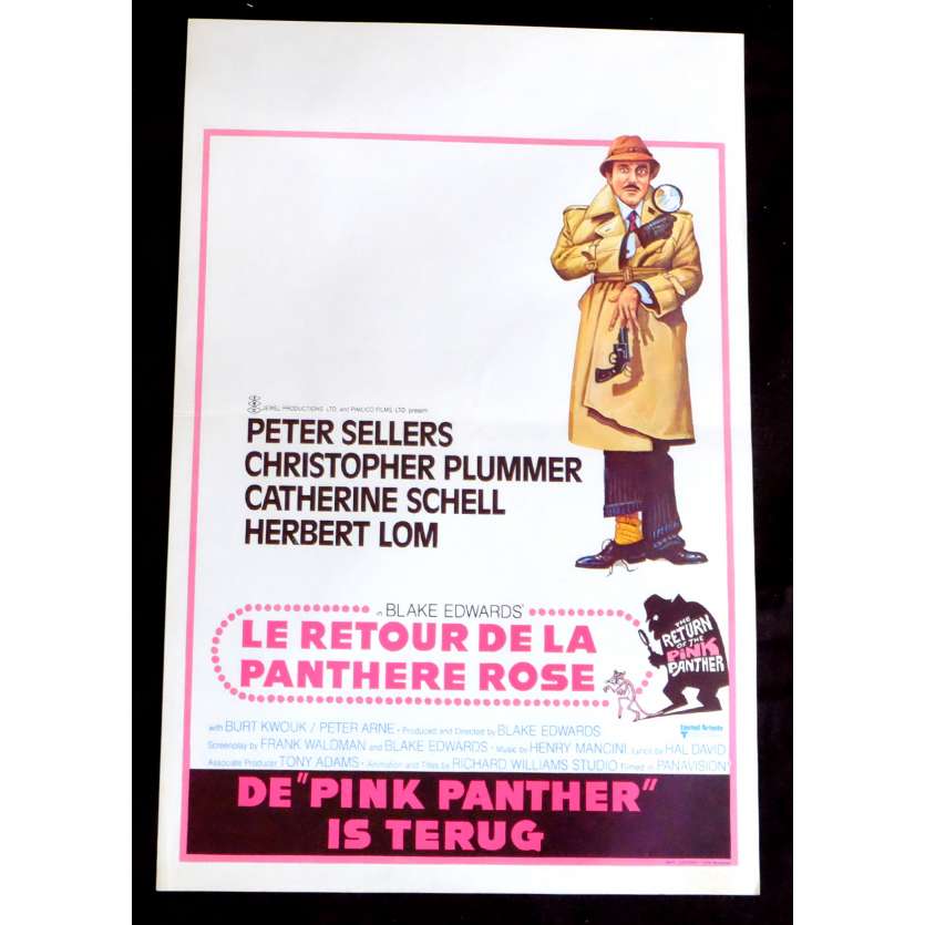 THE RETURN OF THE PINK PANTHER Belgian Movie Poster 14x21 - 1975 - Blake Edwards, Peter Sellers