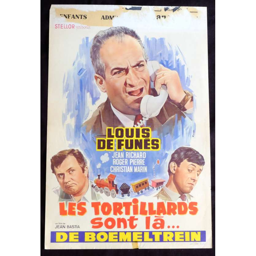 LES TORTILLARDS Belgian Movie Poster 14x21 - 1960 - Roger Pierre, Louis de Funes