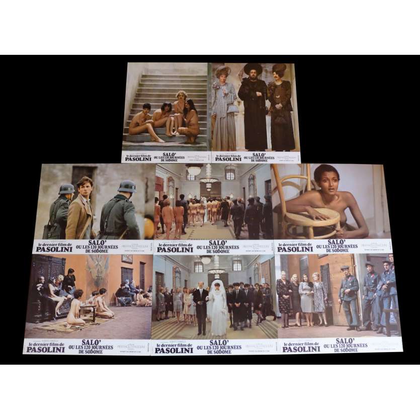 SALO French Lobby Cards x8 9x12 - 1975 - Pier Paolo Pasolini, Paolo Bonacelli