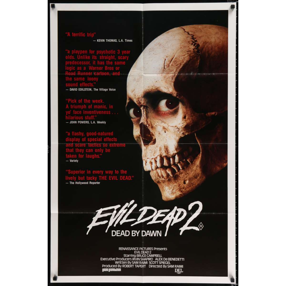 THE EVIL DEAD, Original Bruce Campbell Horror 1 sheet movie Theater Cinema  poster For Sale - Original Vintage Movie Posters