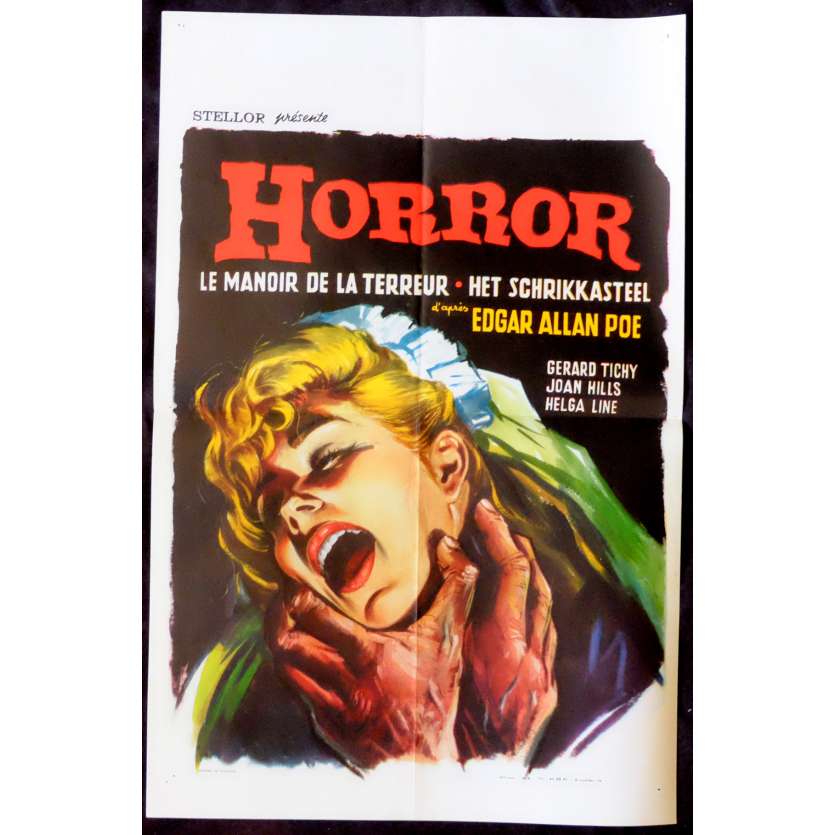 LE MANOIR DE LA TERREUR Affiche de film  35x55 - 1963 - Gérard Tichy, Alberto de Martino