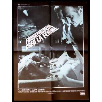 FRANKENSTEIN CREA LA FEMME Affiche de film 60x80 - R1970 - Peter Cushing, Terence Fisher