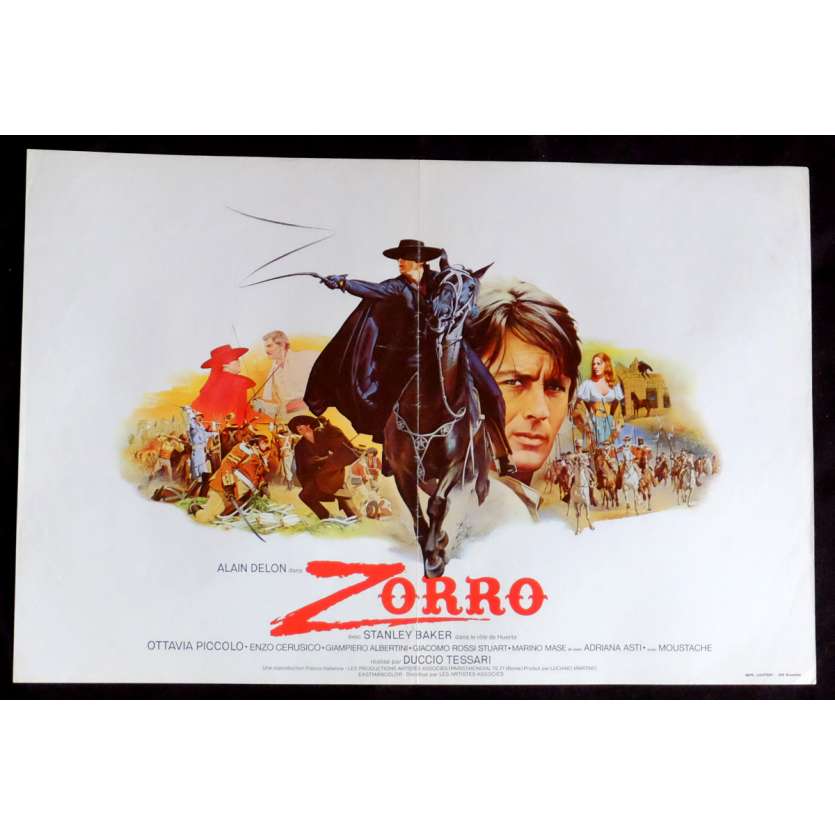 ZORRO Belgian Movie Poster 14x20 - 1975 - Duccio Tessari, Alain Delon