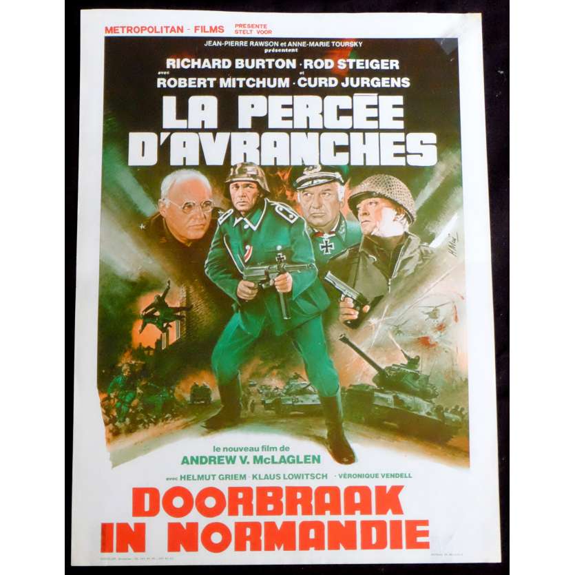 LA PERCEE D'AVRANCHE Affiche de film  35x55 - 1979 - Richard Burton, Andrew V. McLaglen