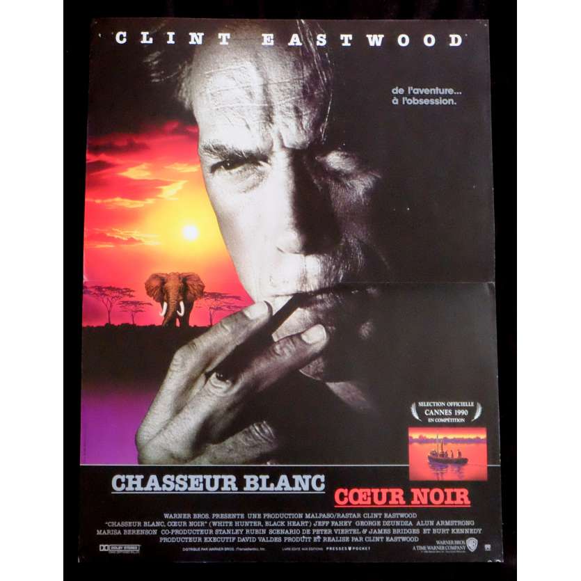 CHASSEUR BLANC CŒUR NOIR Affiche de film 40x60 - 1990 - Jeff Fahey, Clint Eastwood