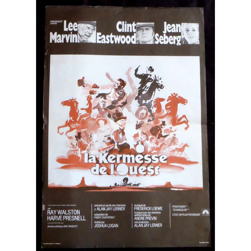 LA KERMESSE DE L'OUEST Affiche de film  40x60 - 1969 - Clint Eastwood, Joshua Logan