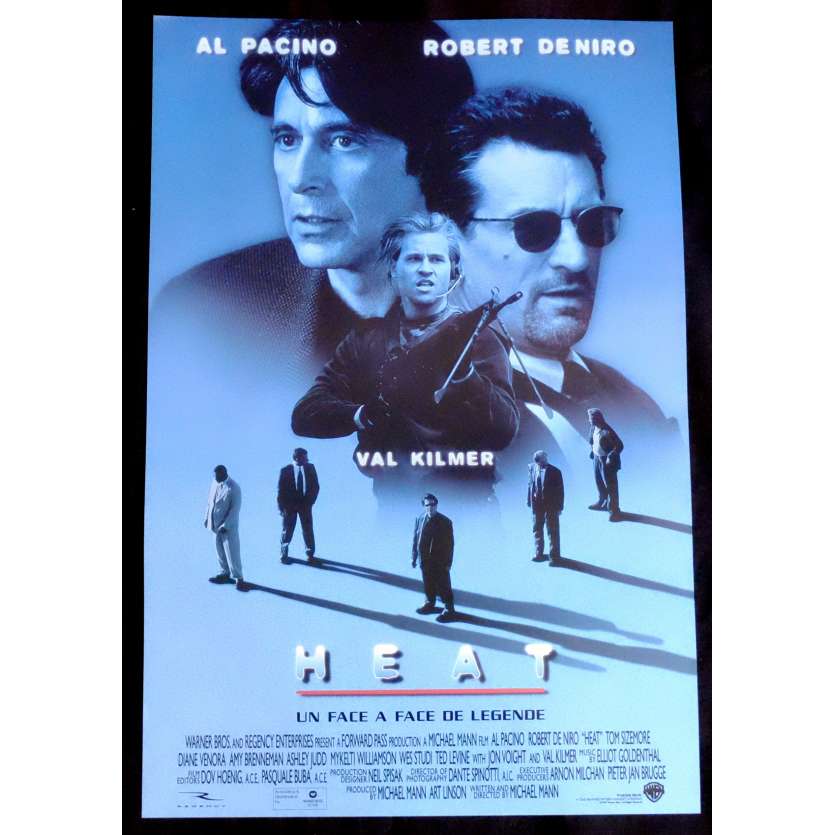 HEAT Affiche de film 35x60 - 1995 - Robert de Niro, Al Pacino, Michael Mann