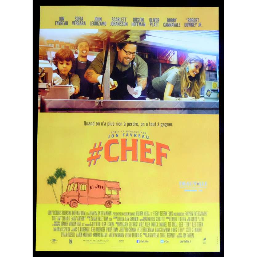 CHEF Affiche de film 40x60 - 2014 - Scarlett Johansson, Jon Favreau