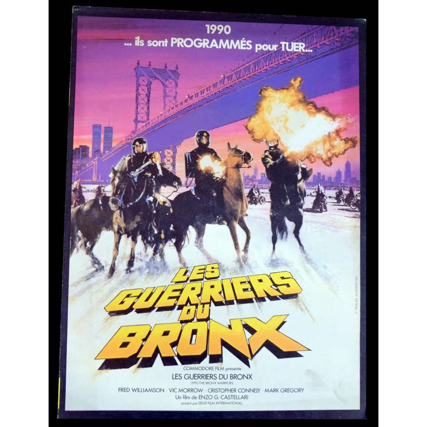 LES GUERRIERS DU BRONX Flyer  21X30 - 1982 - Fred Williamson, Enzo G. Castellari