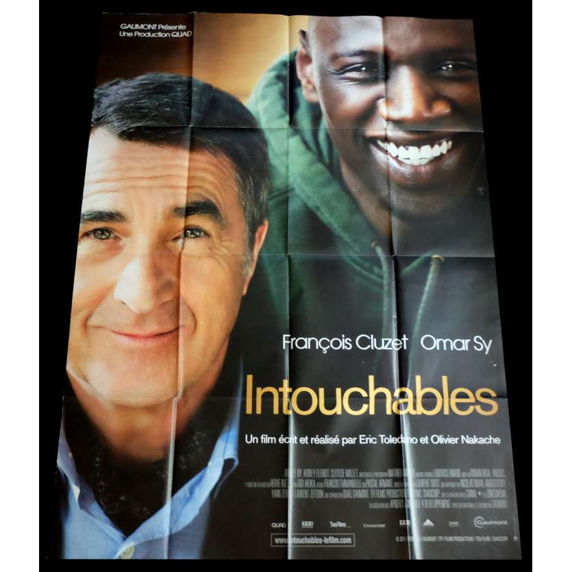 INTOUCHABLES Affiche de film 120x160 - 2011 - Omar Sy, Nakache et Toledano