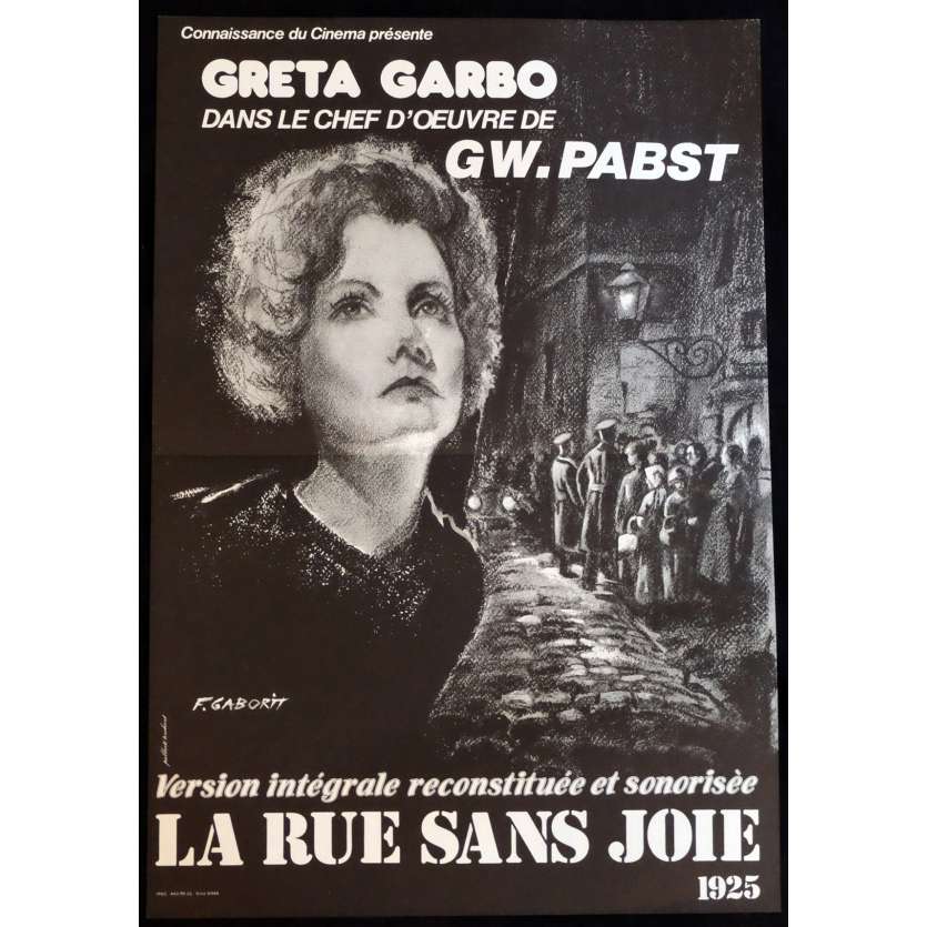 LA RUE SANS JOIE Mod. A Affiche de film 40x60 - 1999 - Greta Garbo, G. W. Pabst