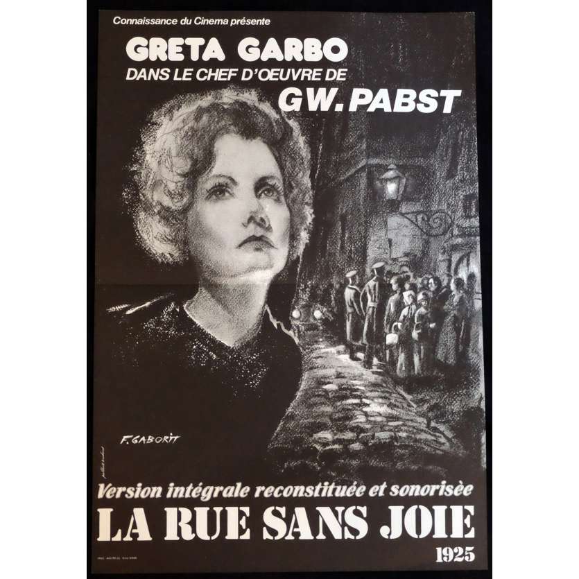 THE STREET OF SORROW Style A French Movie Poster  15x21 - 1999 - G. W. Pabst, Greta Garbo