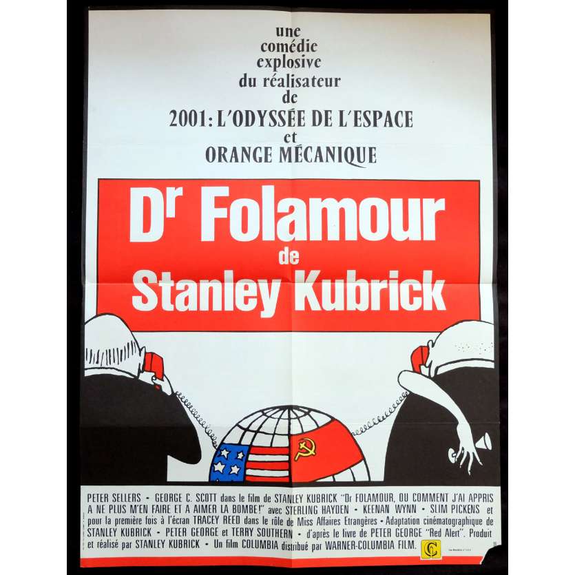 DOCTEUR FOLAMOUR Affiche de film 60x80 - R1980 - Peter Sellers, Stanley Kubrick