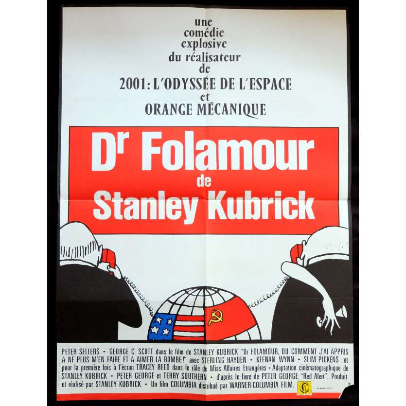 DR. STRANGELOVE French Movie Poster  23x32 - R1980 - Stanley Kubrick, Peter Sellers