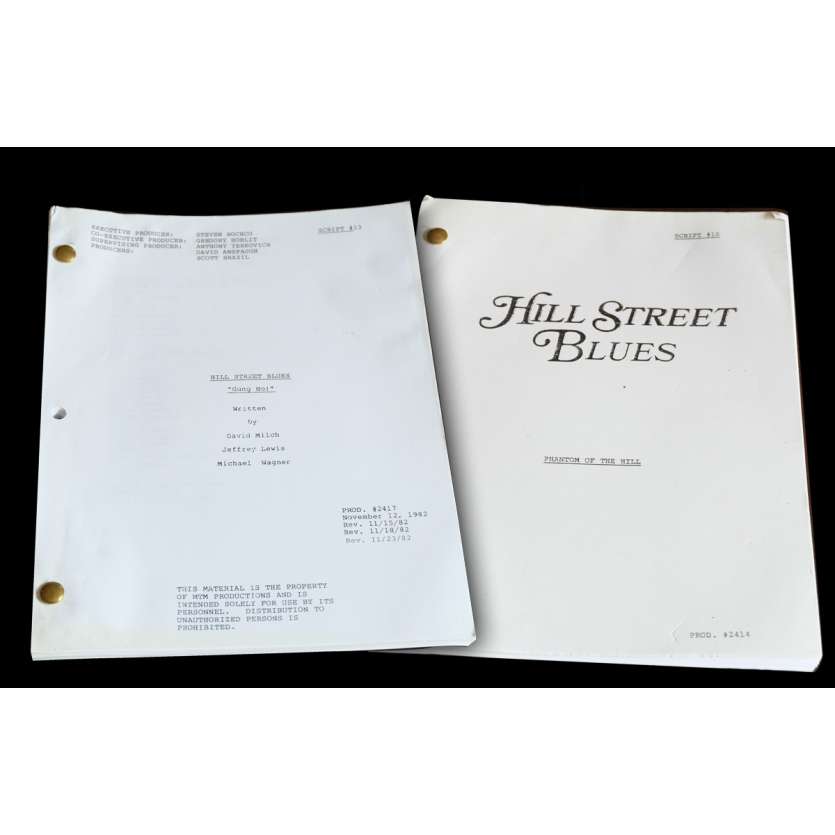 HILL STREET BLUES US Lot of 2 TV Script  9x12 - 1982 - Steven Bochko, Daniel J. Travanti