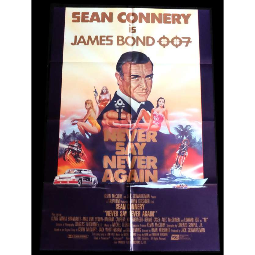 NEVER SAY NEVER AGAIN US Movie Poster 29x41 - 1983 - Irvin Keshner, Sean Connery -