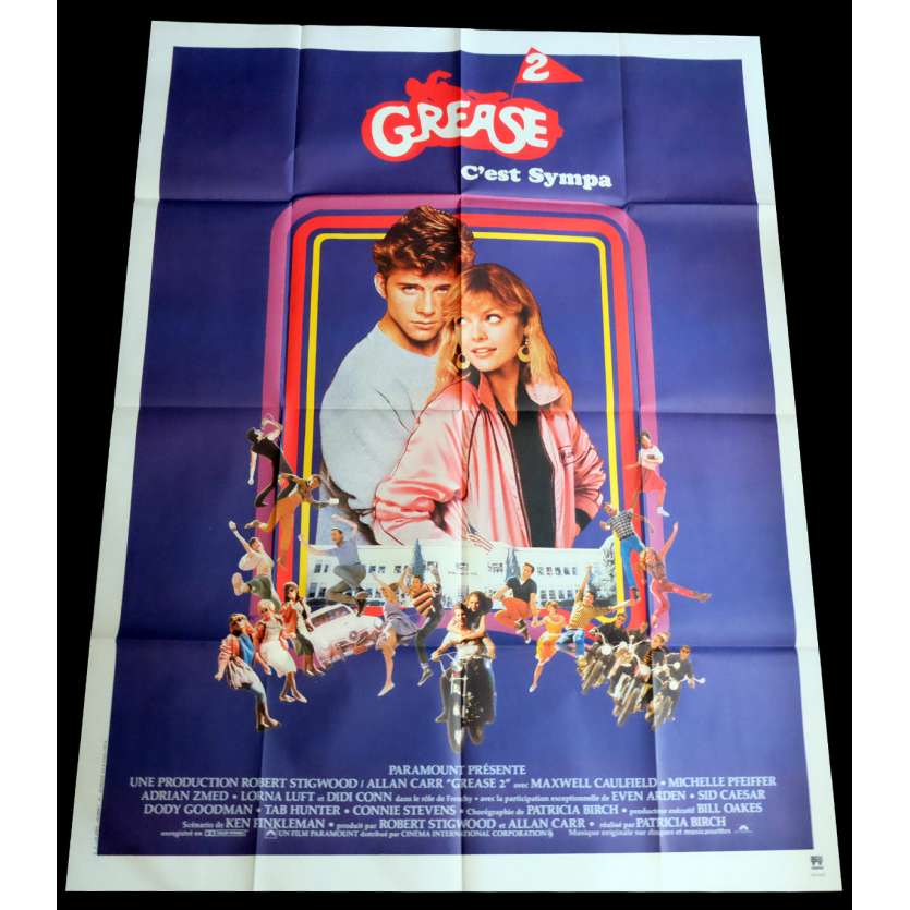 GREASE 2 French Movie Poster  47x63 - 1982 - Patricia Birch, Michele Pfeiffer