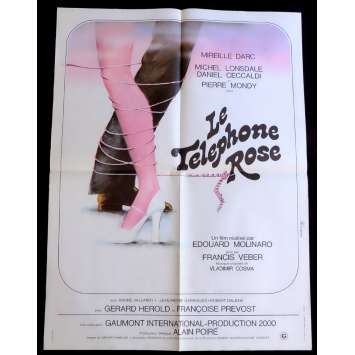 THE PINK TELEPHONE French Movie Poster 23x32 - 1975 - Edouard Molinaro, Mireille Darc