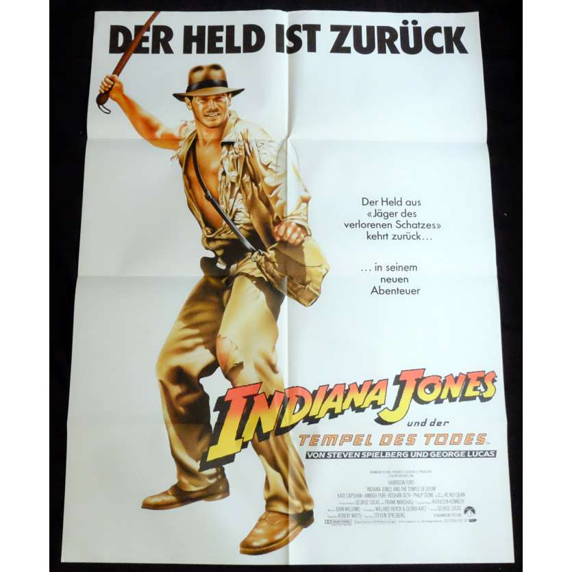 INDIANA JONES ET LE TEMPLE MAUDIT Affiche de film  90x120 - 1984 - Harrison Ford, Steven Spielberg