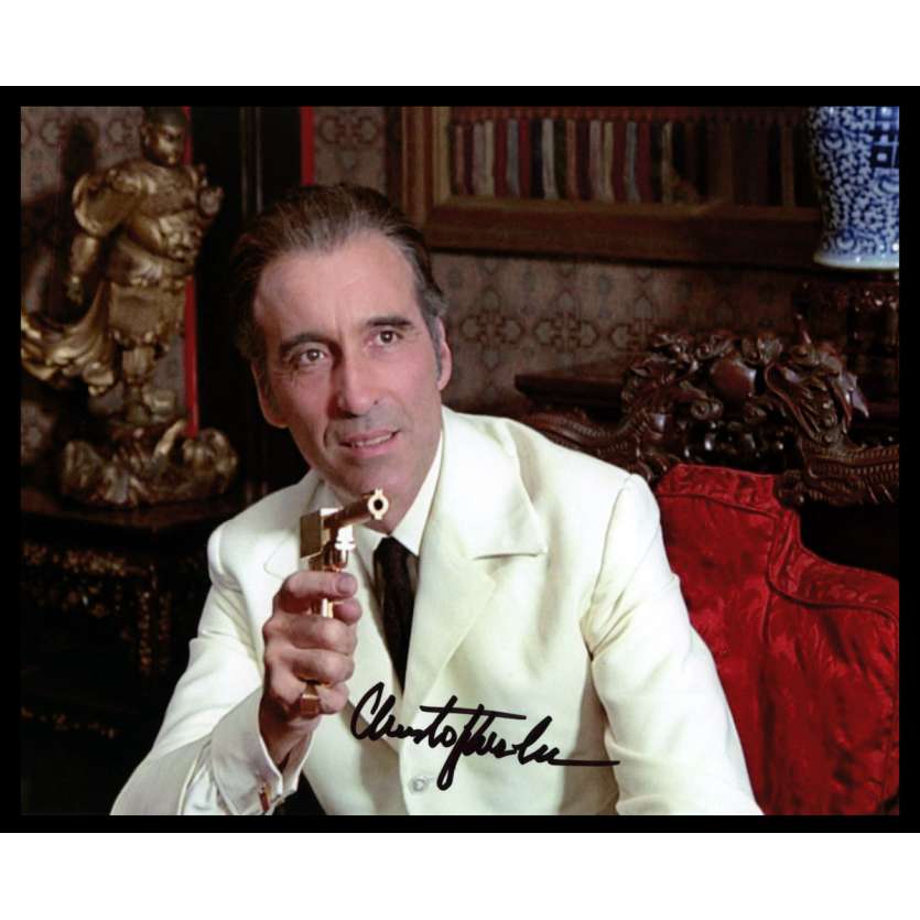 MAN WITH THE GOLDEN GUN US Signed Still  8x10 - 1980 - Guy Hamilton, Roger Moore, Christopher Lee