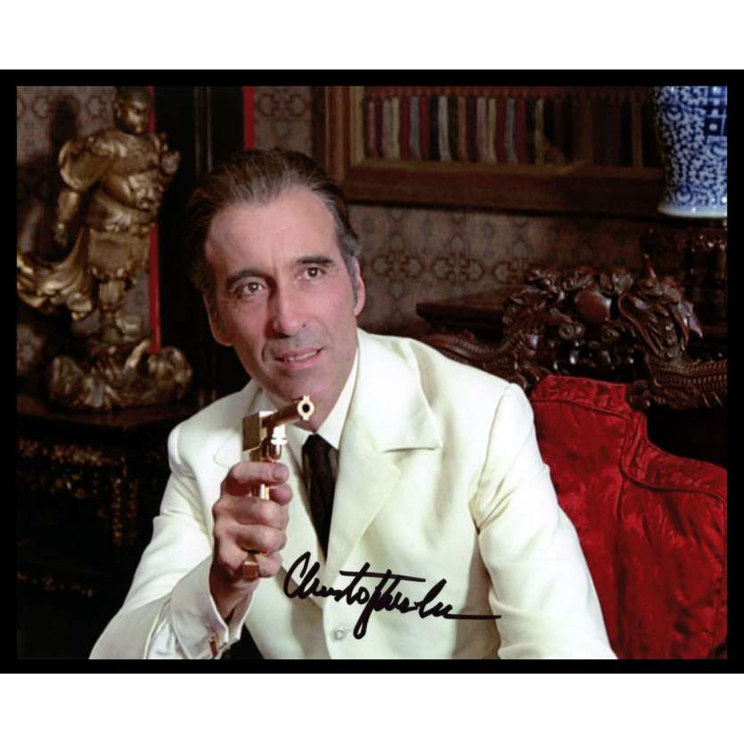 MAN WITH THE GOLDEN GUN US Signed Still 8x10 - 1980 - Guy Hamilton, Roger Moore, Christopher Lee