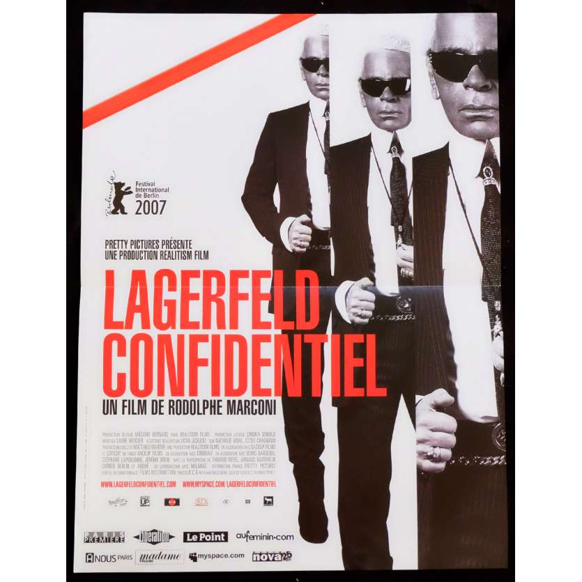 LAGERFELD CONFIDENTIAL French Movie Poster  15x21 - 2007 - Rodolphe Marconi, Nicole Kidman
