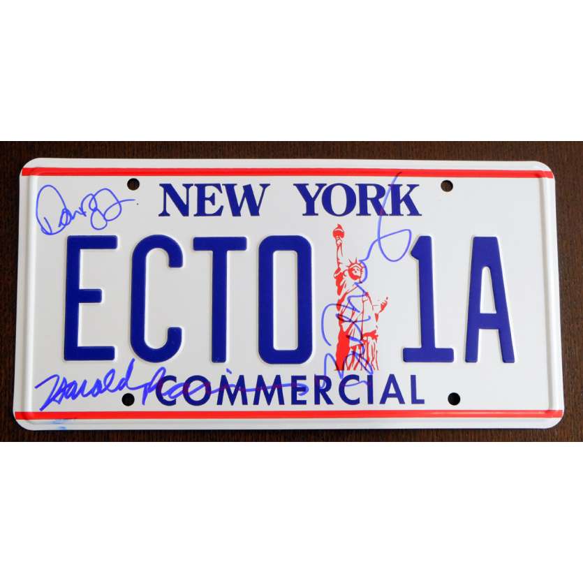 GHOSTBUSTERS US Signed Licensed Plate - 1984 - Ivan Reitman, Bill Murray, Dan Aykroyd