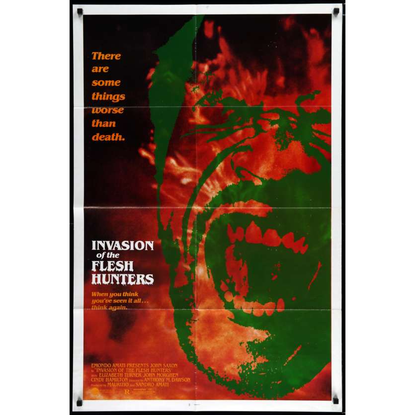 INVASION OF THE FLESH HUNTERS US Movie Poster 29x41 - R1983 - Antonio Margheriti, John Saxon