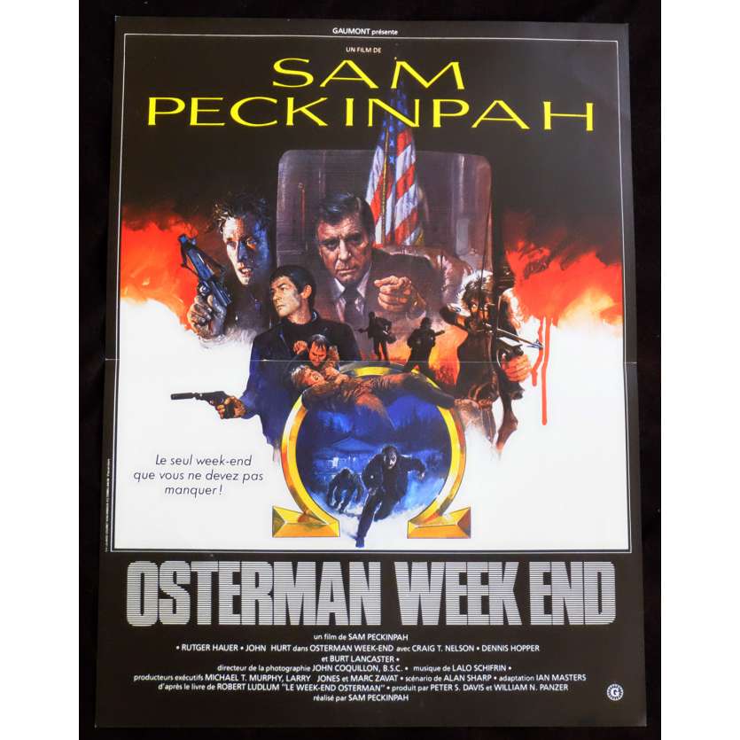 OSTERMAN WEEKEND French Movie Poster 15x21 - 1983 - Sam Peckinpah, Rutger Hauer