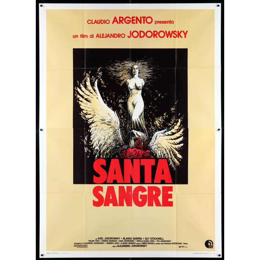 SANTA SANGRE Italian Movie Poster  35x55 - 1989 - Alejandro Jodorowsky, Axel Jodorowsky