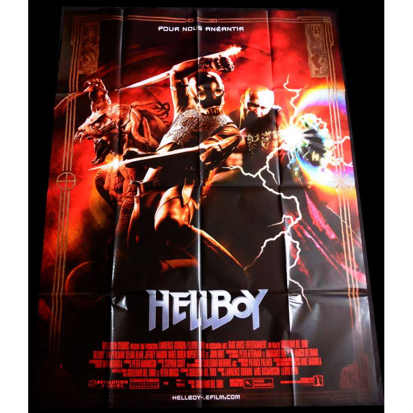 HELLBOY Style B Affiche de film 120x160 - 2004 - Ron Perlman, Guillermo Del Toro